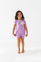 Load image into Gallery viewer, Pixie Purple | Mini Dress + Biker Shorts RIB Set