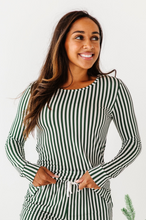 Load image into Gallery viewer, Green Stripes | Women’s PJ TOP