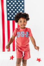 Load image into Gallery viewer, Red ‘USA’ Check | BOYS Tee