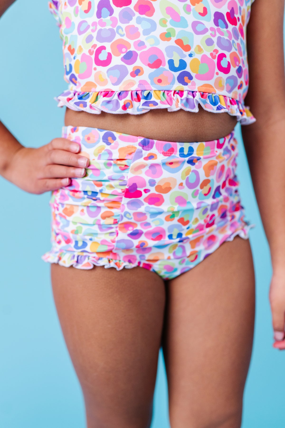 Sugarwave Leopard | BANDEAU RUFFLE 2-PIECE