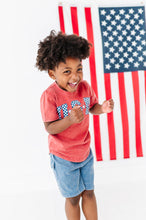 Load image into Gallery viewer, Red ‘USA’ Check | BOYS Tee