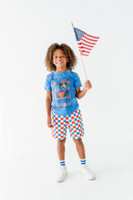 Load image into Gallery viewer, Eagle Stamp | BLUE Boys Curve Hem Tee