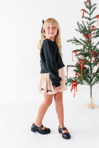 Noel Black | Bow Back Crop Sweater
