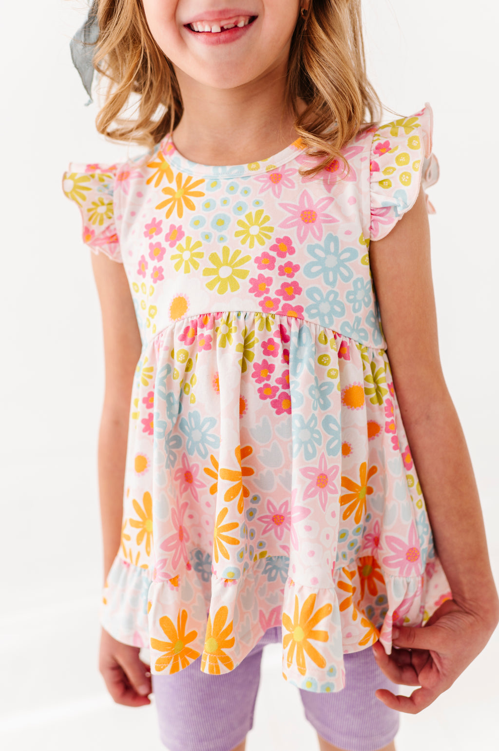 Summer Floral | Double Ruffle Peplum