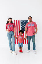 Load image into Gallery viewer, Adult Unisex RED ‘USA’ Check Tee