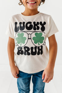 Lucky Bruh | Cream Tee