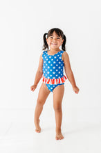 Load image into Gallery viewer, Stars + Stripes | Skirted ONE-Piece