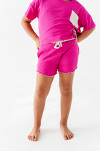 Load image into Gallery viewer, Pink Punch | Boxy Crop + Shorts RIB Set