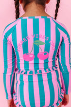 Load image into Gallery viewer, Cabanna Stripes | 1/4th ZIP RASHGUARD 2-PIECE