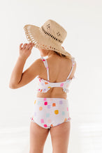 Load image into Gallery viewer, Painted Dotty: Ruffle Bandeau TWO-PIECE