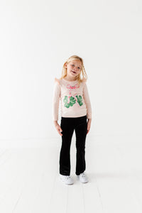 Shamrock Cherries | Pink Ruffle Long Sleeve