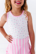 Load image into Gallery viewer, Pink Petite Floral | Retro Tank SET