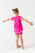 Load image into Gallery viewer, Pink Punch | Mini Dress + Biker Shorts RIB Set