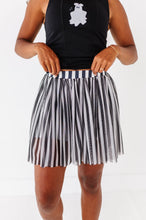 Load image into Gallery viewer, Midnight Stripes | (ADULT) MESH SKORT