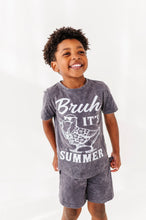 Load image into Gallery viewer, Bruh It's Summer | Charcoal Graphic Tee