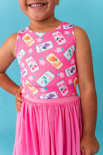 Load image into Gallery viewer, Hot Pink Girly Pop | Strappy Back Tank SET