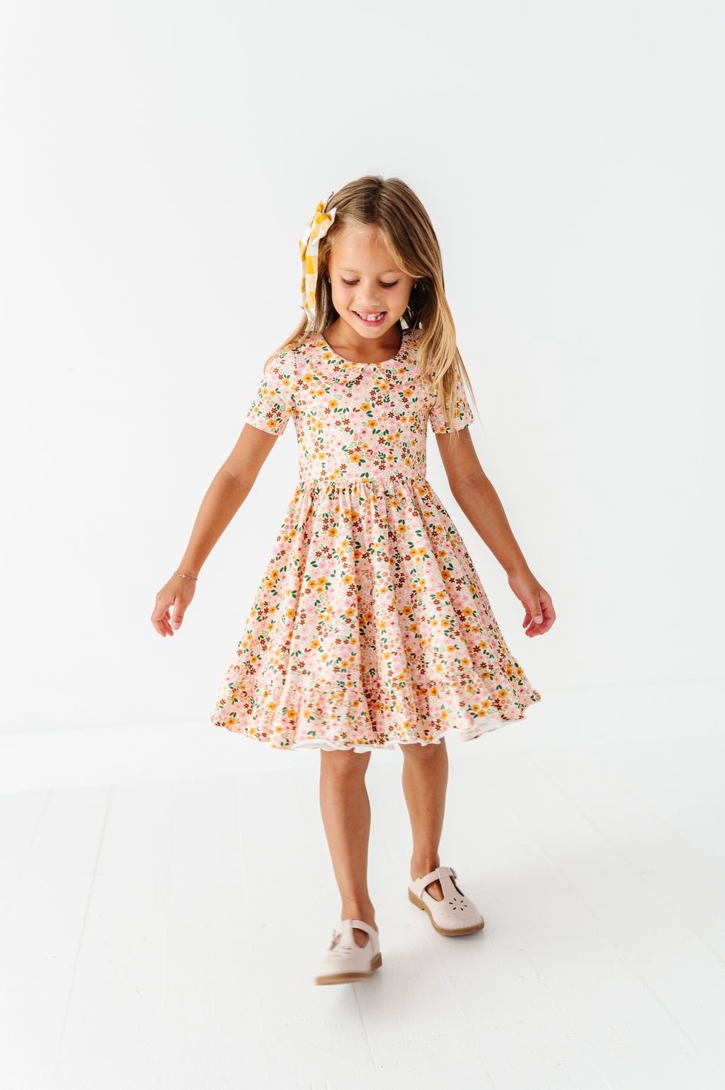 Autumn Posy | Collared Twirl Dress