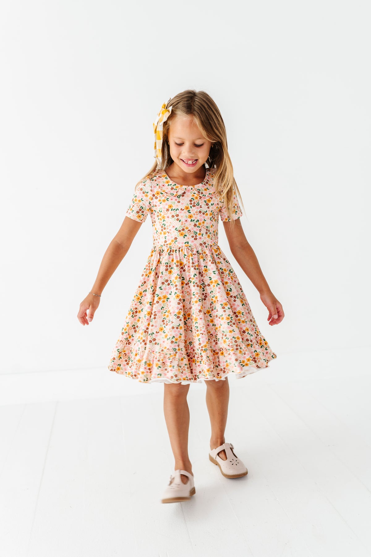 Autumn Posy | Collared Twirl Dress