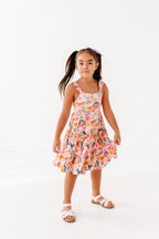 Retro Rainbow | Ruffle Bamboo Dress