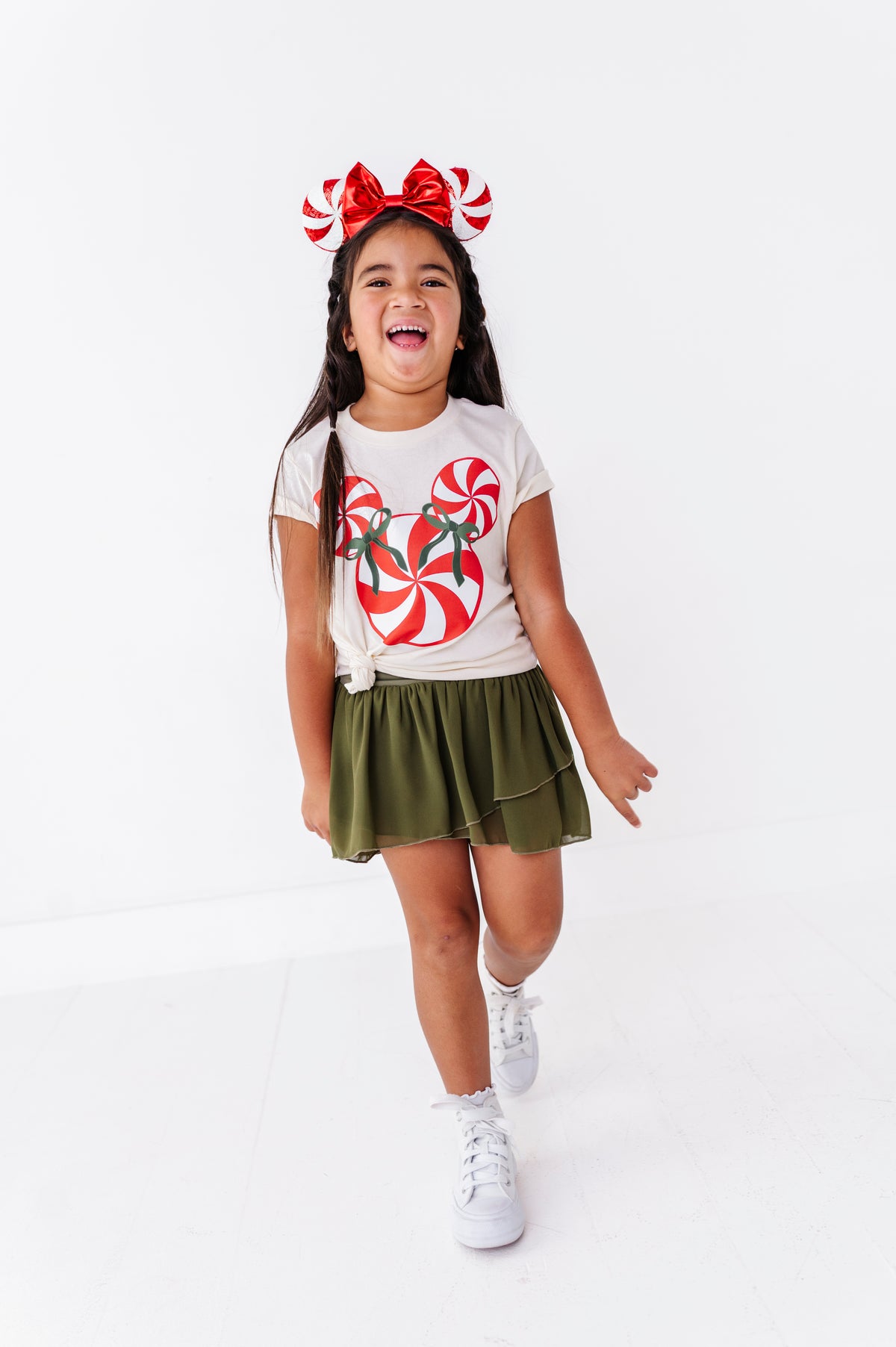 Red Peppermint Mouse | KIDS CREAM TEE