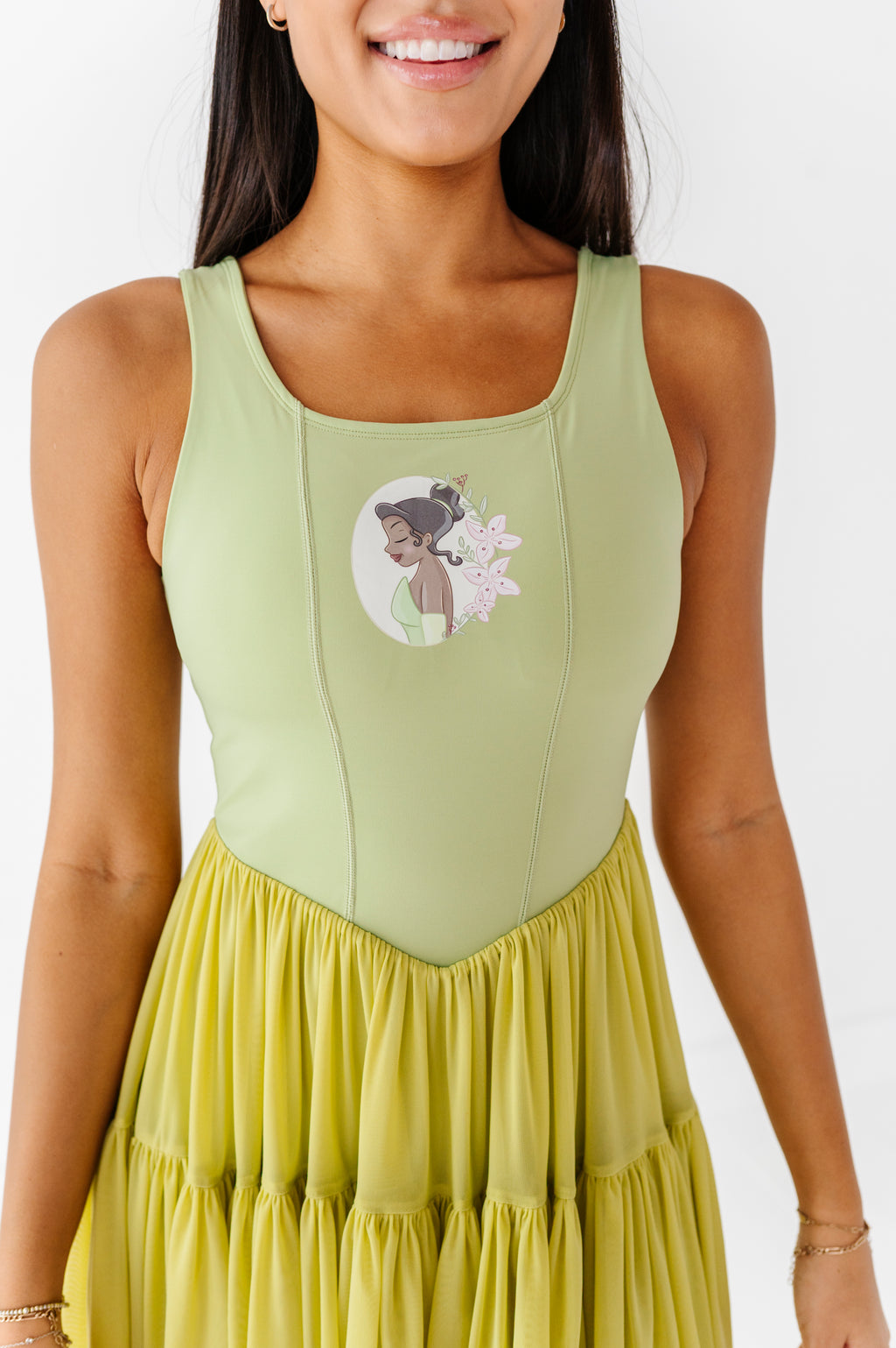 Tiana (ADULT) | Pistachio Mesh DRESS