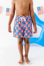 Star + Stripe CHECK | BOYS Swim Shorts