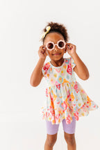 Fruity Floral | Double Ruffle Peplum