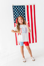 Load image into Gallery viewer, Girly USA | Colorblock SET (Side-Split Tee + Rib Biker Shorts included!)