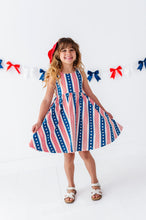 Load image into Gallery viewer, Parade Day Scallop Stripes | TWIRL DRESS