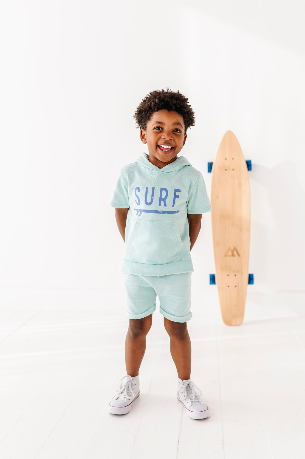 Surf | Mint Hooded Tee (French Terry)