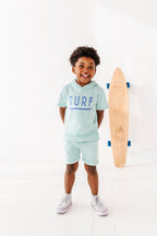 Surf | Mint Hooded Tee (French Terry)