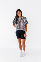 Load image into Gallery viewer, Striped Mickey Pumpkin | ADULT Boxy Crop