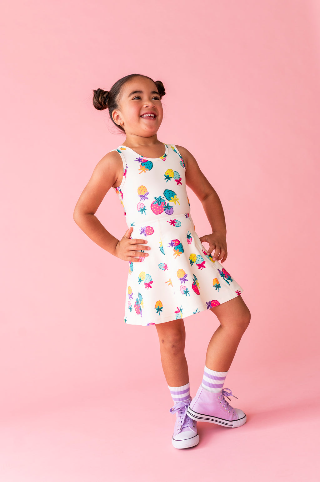 Sugar Berry | Twisty Back Active Dress (with shorts!)