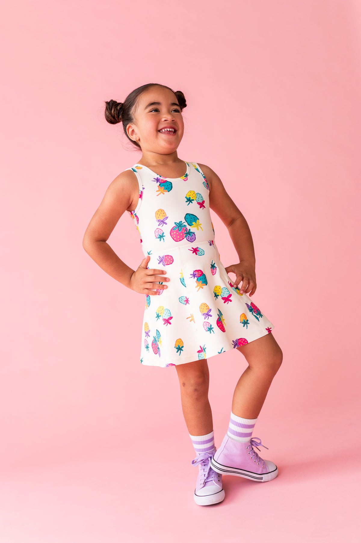 Sugar Berry | Twisty Back Active Dress (with shorts!)