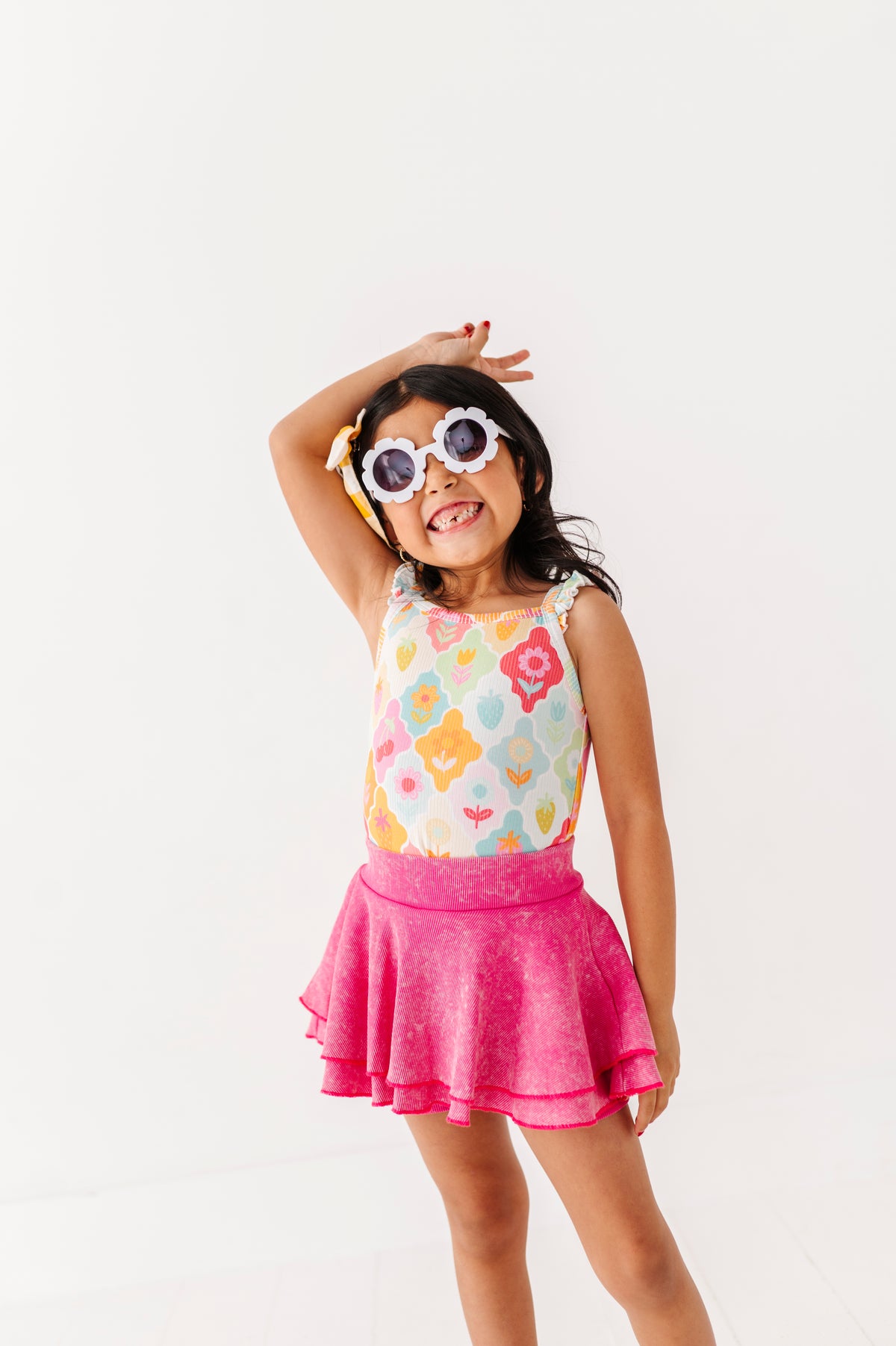 Fruity Floral | Ribbed Tank