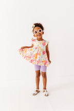 Fruity Floral | Double Ruffle Peplum