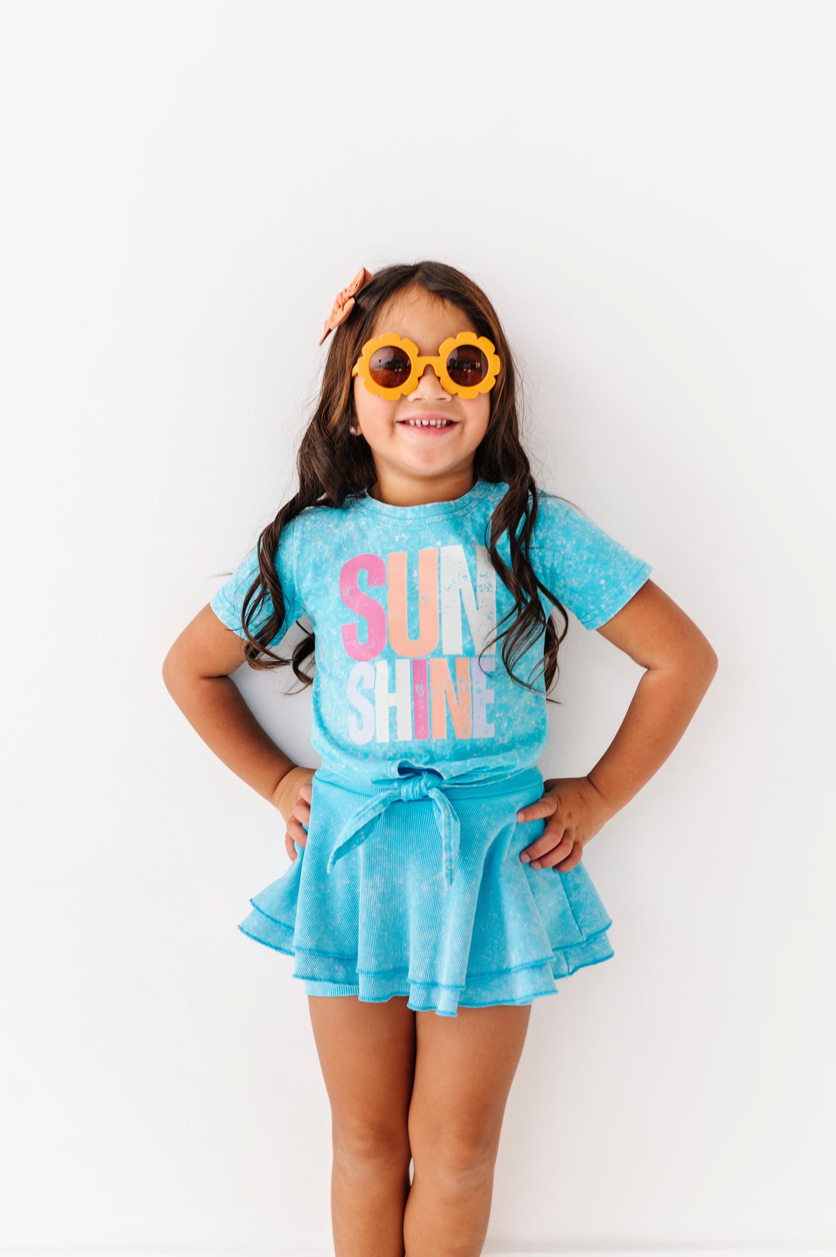 Sunshine | Blue Vintage Front-Tie Tee