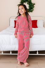 Load image into Gallery viewer, Red Stripes | GIRLS WIDE-LEG SET