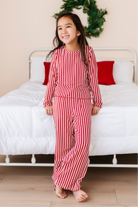Red Stripes | GIRLS WIDE-LEG SET