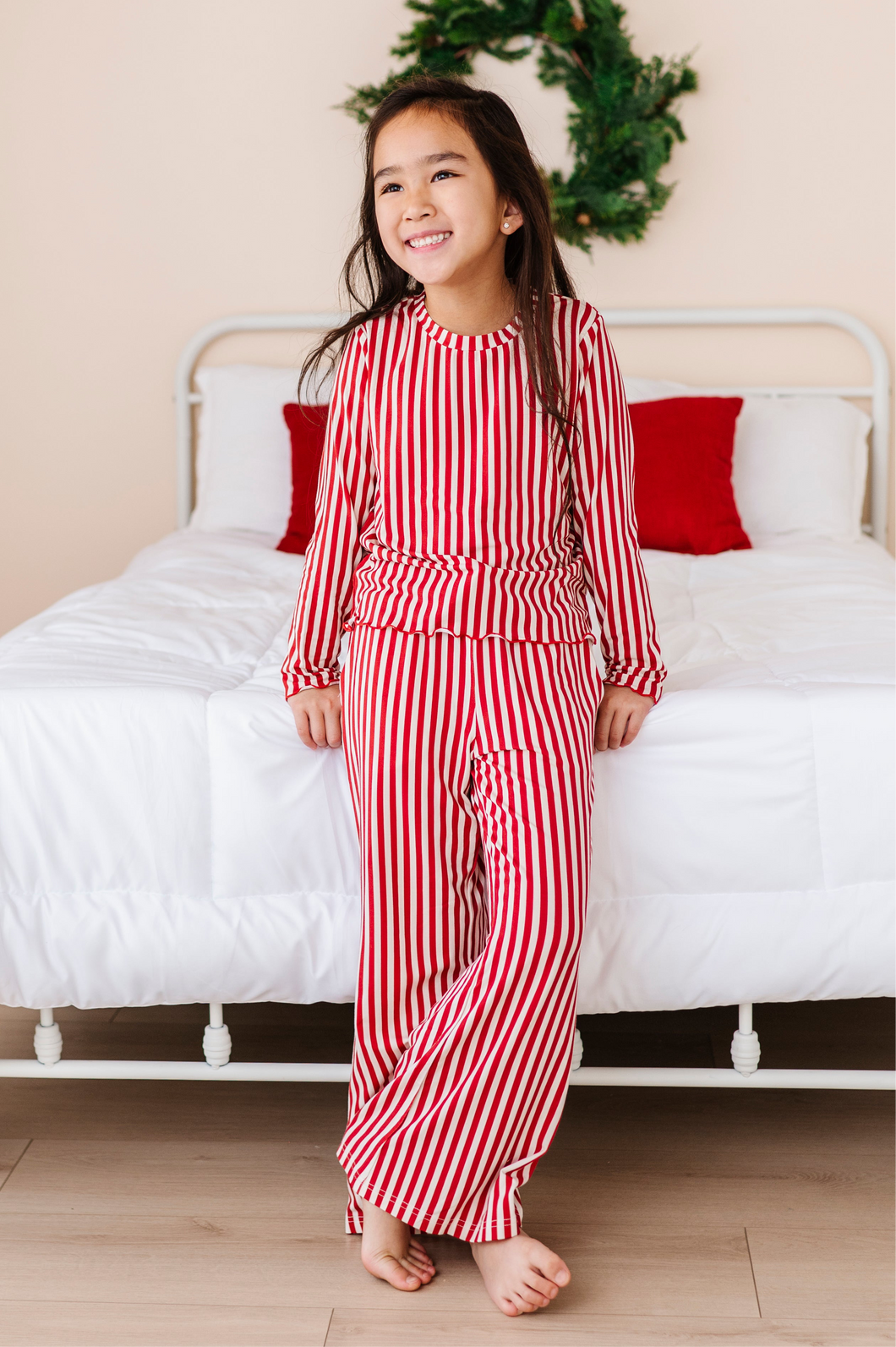 Red Stripes | GIRLS WIDE-LEG SET