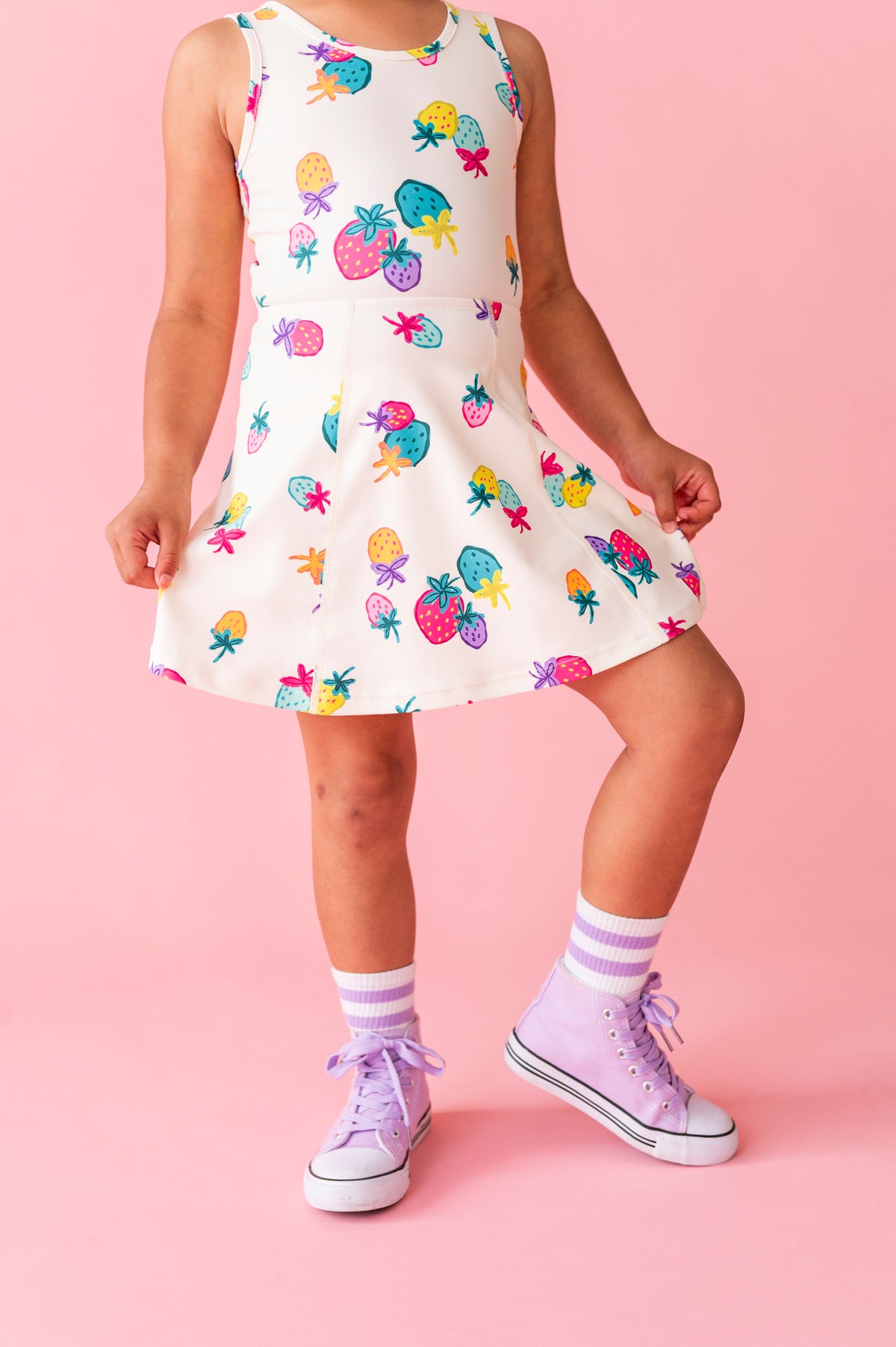 Sugar Berry | Twisty Back Active Dress (with shorts!)