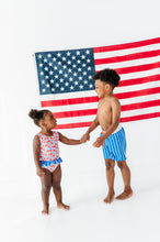 Load image into Gallery viewer, Ditsy 4th of July Floral | Skirted ONE-Piece