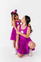 Ana (KIDS) | Raspberry Mesh DRESS