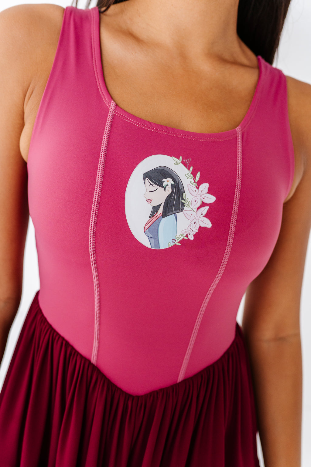 Mulan (ADULT) | Wine Mesh DRESS