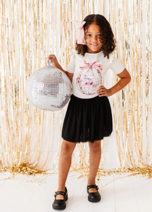 DISCO BALL BOW | Ruffle Tee