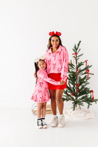Mouse Bows PINK | (KIDS) 1/4th Zip Up