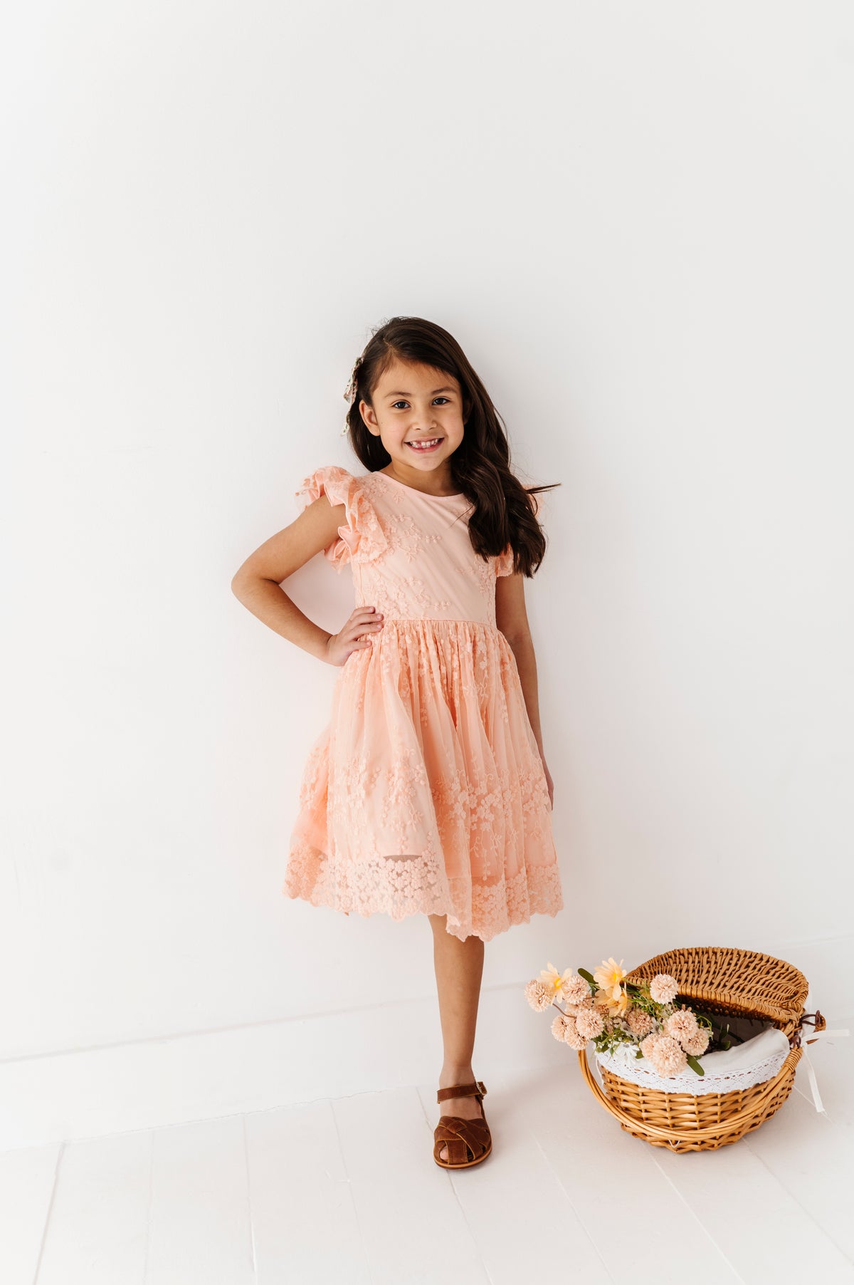 Petal Peach | LACE DRESS