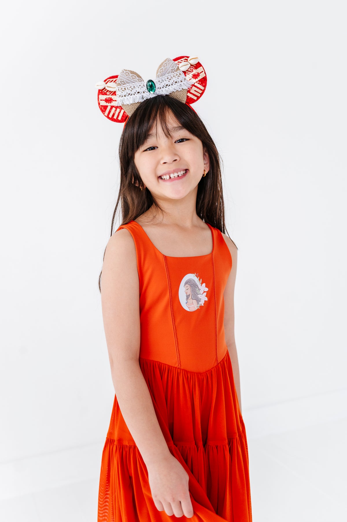 Moana (KIDS) | Burnt Orange Mesh DRESS