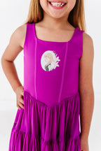 Ana (KIDS) | Raspberry Mesh DRESS