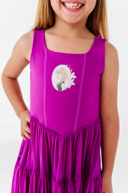 Ana (KIDS) | Raspberry Mesh DRESS
